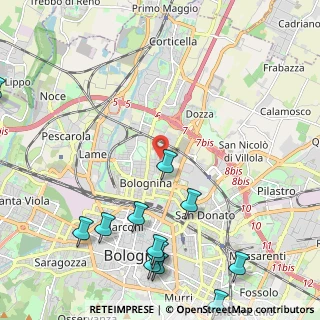 Mappa Via Bartolomeo Passarotti, 40128 Bologna BO, Italia (3.0525)