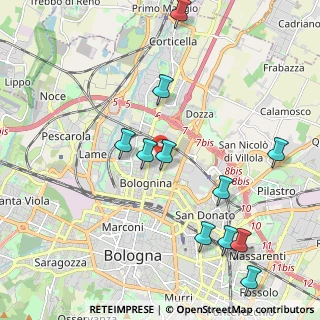 Mappa Via Giorgio Vasari, 40128 Bologna BO, Italia (2.35182)