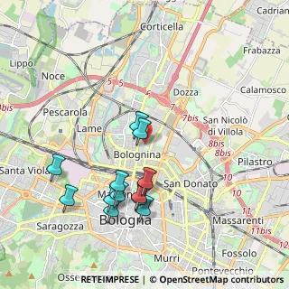 Mappa Romagna, 40128 Bologna BO, Italia (1.99083)