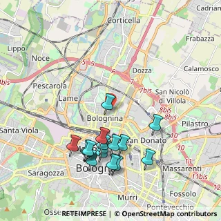 Mappa Romagna, 40128 Bologna BO, Italia (2.07125)