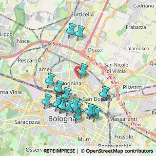 Mappa Via Francesco Arcangeli, 40128 Bologna BO, Italia (2.025)