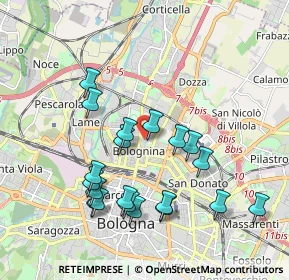 Mappa Via Carlo Cignani, 40128 Bologna BO, Italia (1.959)