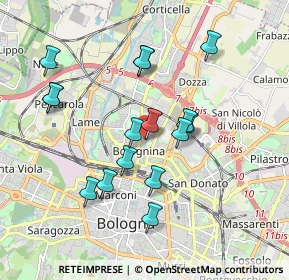 Mappa Via Ambrogio Magenta, 40128 Bologna BO, Italia (1.75625)