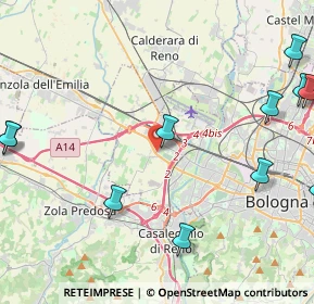 Mappa Via Antonio Cavalieri Ducati, 40132 Bologna BO, Italia (6.32583)