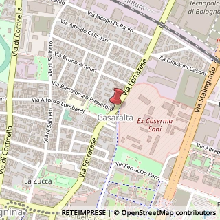 Mappa Via Ferrarese,  37, 40128 Bologna, Bologna (Emilia Romagna)