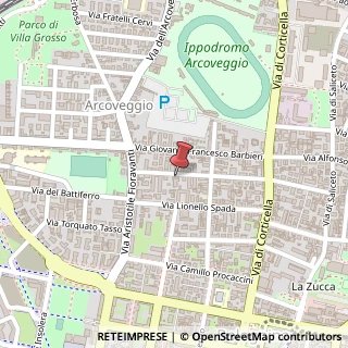 Mappa Via Dionisio Calvart, 42/a/b, 40129 Bologna, Bologna (Emilia Romagna)