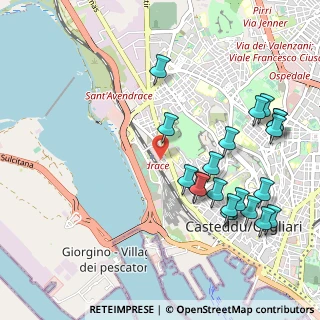 Mappa Via Cedrino, 09122 Cagliari CA, Italia (1.2795)
