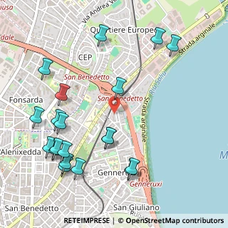 Mappa Via Tel Aviv, 09129 Cagliari CA, Italia (0.6935)
