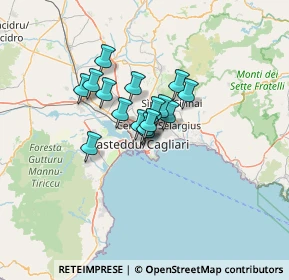Mappa Via Pietro Cavaro, 09131 Cagliari CA, Italia (8.53313)