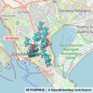 Mappa Via Oslo, 09129 Cagliari CA, Italia (1.541)