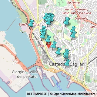 Mappa Via Cesare Battisti, 09123 Cagliari CA, Italia (0.985)