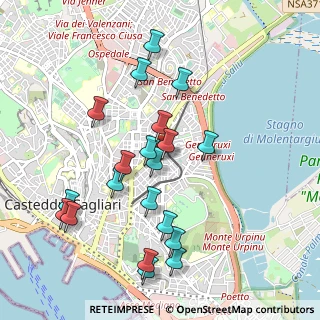 Mappa Via Pierluigi da Palestrina, 09129 Cagliari CA, Italia (1.098)