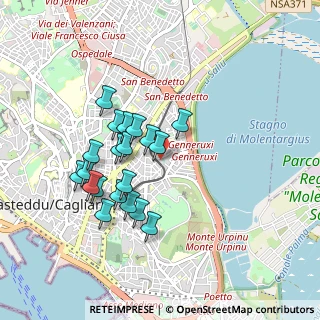 Mappa Via Bonn, 09129 Cagliari CA, Italia (0.8855)