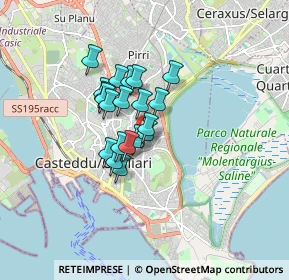 Mappa Via Claudio Monteverdi, 09129 Cagliari CA, Italia (1.2205)