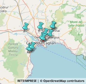 Mappa Via Claudio Monteverdi, 09129 Cagliari CA, Italia (9.16)