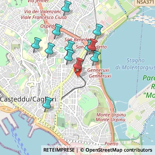 Mappa Via Claudio Monteverdi, 09129 Cagliari CA, Italia (1.00917)