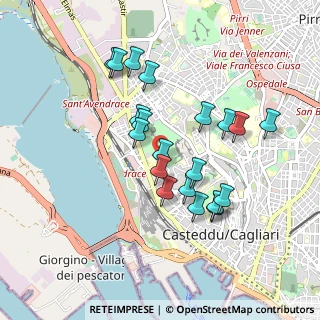 Mappa Via Falzarego, 09123 Cagliari CA, Italia (0.9065)