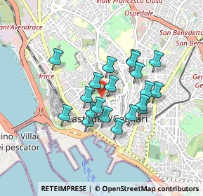 Mappa Via Ospedale, 09123 Cagliari CA, Italia (0.7535)
