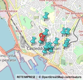 Mappa Via Ospedale, 09123 Cagliari CA, Italia (0.736)