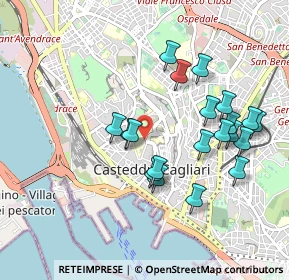 Mappa Via Ospedale, 09123 Cagliari CA, Italia (1.0065)