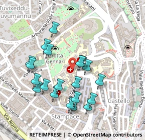 Mappa Via Ospedale, 09123 Cagliari CA, Italia (0.2505)