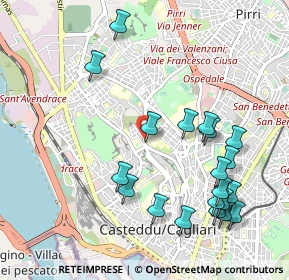 Mappa Via Is Mirrionis, 09123 Cagliari CA, Italia (1.2515)