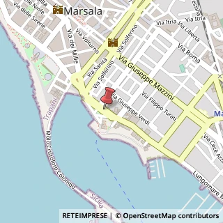 Mappa Piazza Piemonte e Lombardo, 27, 91025 Marsala, Trapani (Sicilia)