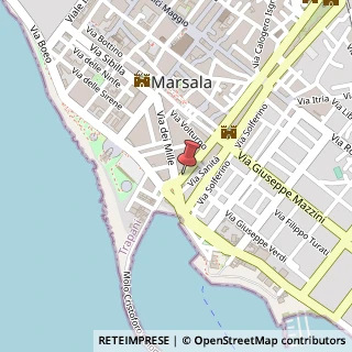 Mappa Piazza Piemonte e Lombardo, 9, 91025 Marsala, Trapani (Sicilia)