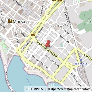 Mappa Via mazzini giuseppe 63, 91025 Marsala, Trapani (Sicilia)