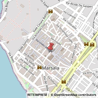 Mappa Via Sebastiano Cammareri Scurti,  4, 91025 Marsala, Trapani (Sicilia)