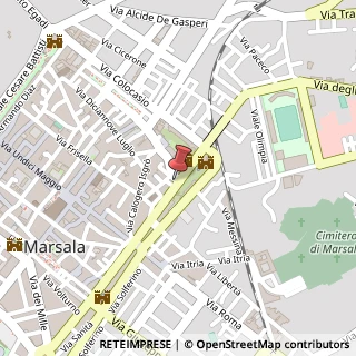 Mappa Piazza Castello, 91025 Marsala TP, Italia, 91025 Marsala, Trapani (Sicilia)