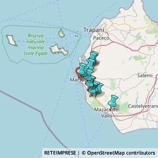 Mappa Via Vaccari, 91025 Marsala TP, Italia (7.92615)