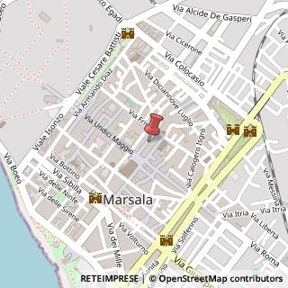 Mappa Via Vaccari, 18, 91025 Marsala, Trapani (Sicilia)