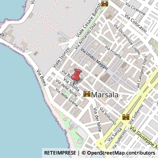 Mappa Via Sibilla, N°54, 91025 Marsala, Trapani (Sicilia)