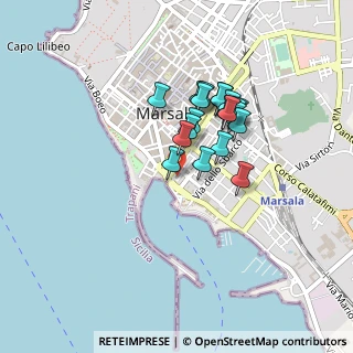 Mappa Piazza Piemonte e Lombardo, 91025 Marsala TP, Italia (0.3715)