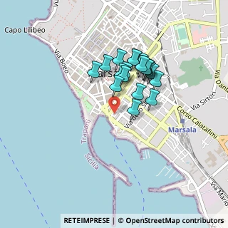 Mappa Piazza Piemonte e Lombardo, 91025 Marsala TP, Italia (0.391)