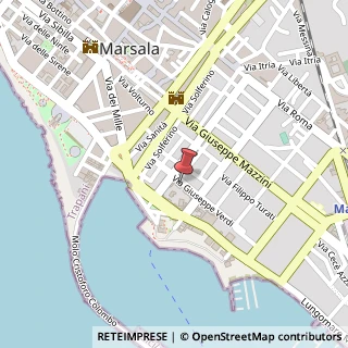 Mappa Via Giuseppe Verdi, 18, 91025 Marsala, Trapani (Sicilia)