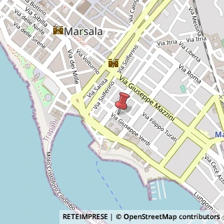 Mappa Via Giuseppe Verdi, 91025 Marsala TP, Italia, 91025 Marsala, Trapani (Sicilia)
