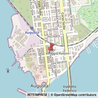 Mappa Via Sacro Cuore, 3, 96011 Augusta, Siracusa (Sicilia)