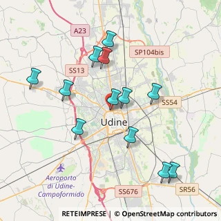Mappa Via San Vito al Tagliamento, 33100 Udine UD, Italia (3.85)