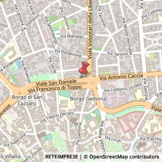 Mappa Viale San Daniele, 82, 33100 Udine, Udine (Friuli-Venezia Giulia)