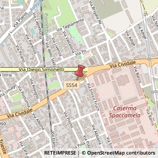 Mappa Via Cividale,  153, 33100 Udine, Udine (Friuli-Venezia Giulia)