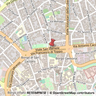 Mappa Via San Vito al Tagliamento,  7, 33100 Udine, Udine (Friuli-Venezia Giulia)