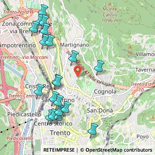 Mappa Via del Dos, 38121 Trento TN, Italia (1.247)