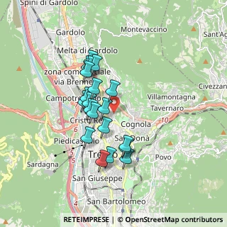 Mappa Via del Dos, 38100 Martignano TN, Italia (1.422)