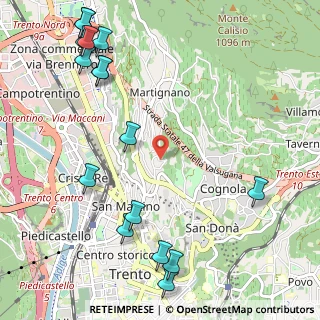 Mappa Via del Dos, 38100 Martignano TN, Italia (1.44688)