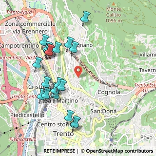 Mappa Via del Dos, 38100 Martignano TN, Italia (1.0515)