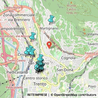 Mappa Via del Dos, 38100 Martignano TN, Italia (1.038)