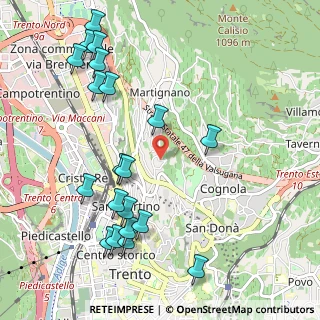 Mappa Via del Dos, 38100 Martignano TN, Italia (1.21)