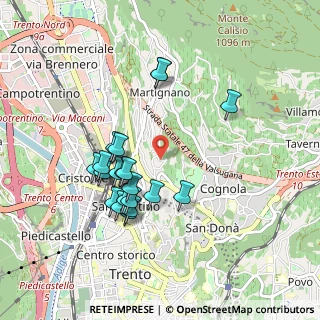 Mappa Via del Dos, 38100 Martignano TN, Italia (0.8445)